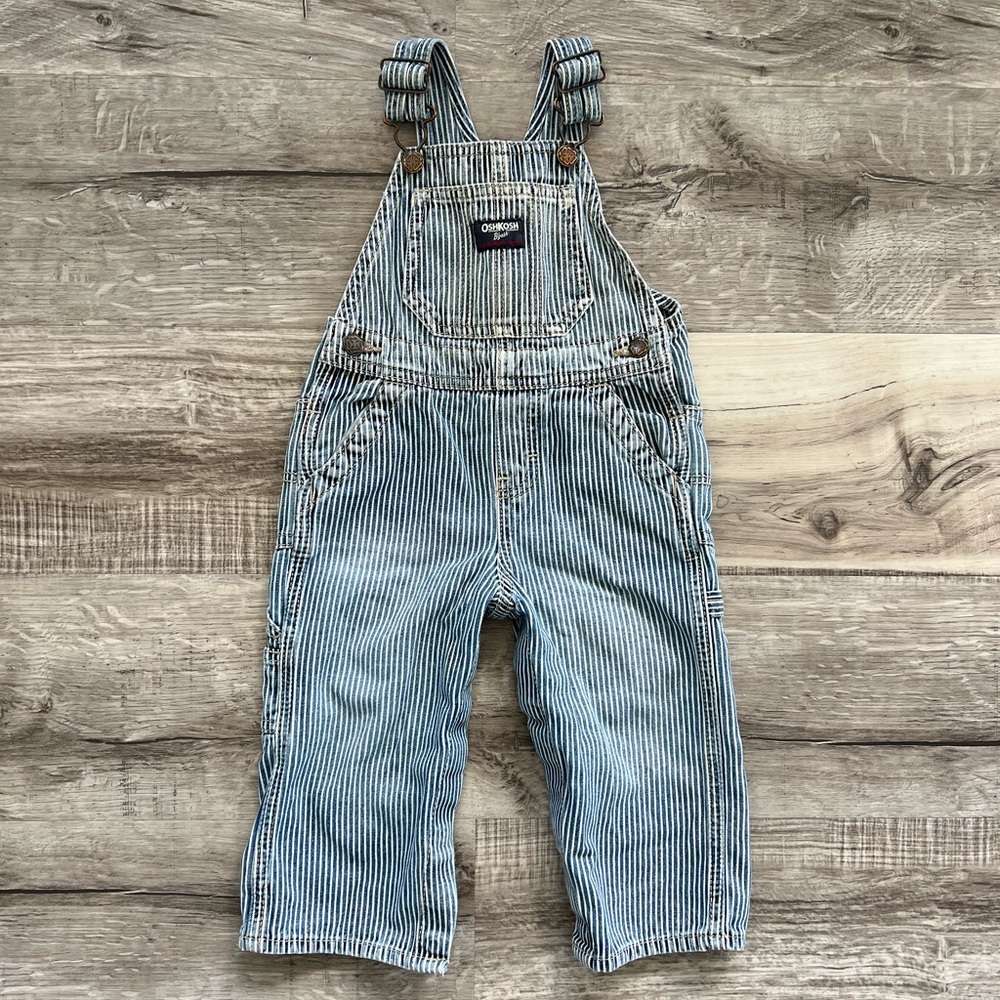 OSHKOSH B’GOSH Vintage Railroad Stripe Overalls